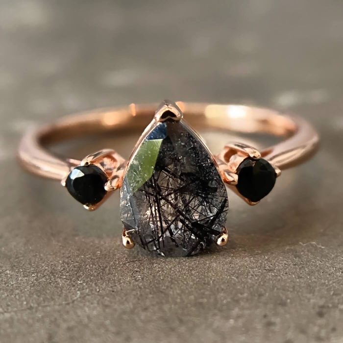 Black Quartz Ring