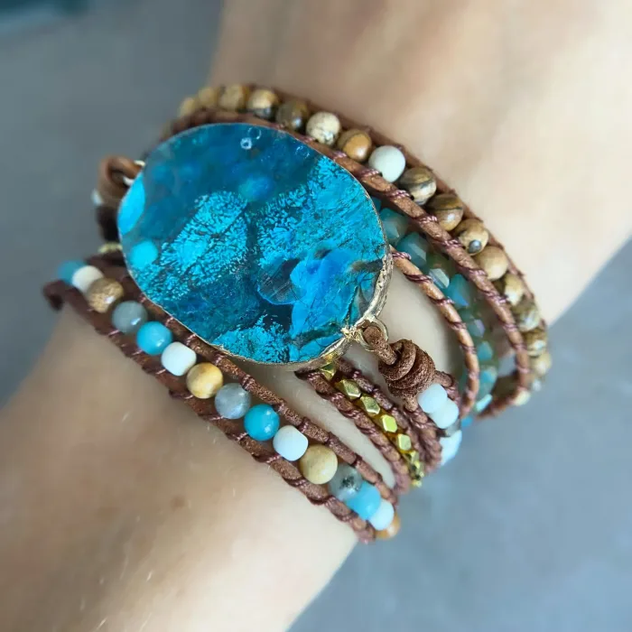 Ocean Jasper Multi Layered Bracelet