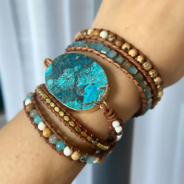 Ocean Jasper Multi Layered Bracelet