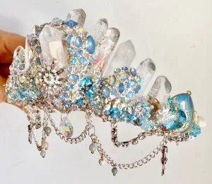 Mid-range crystal crown with intricate design