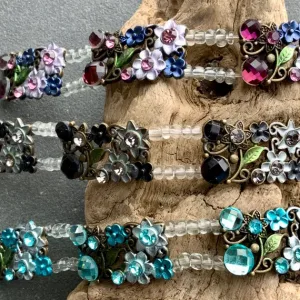 Crystal bead bracelet stored in a jewelry box