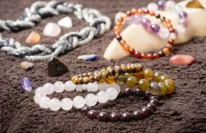 Different styles of crystal bead bracelets