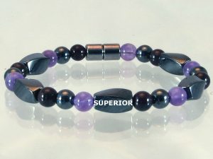 Garnet, Amethyst, and Hematite bracelets