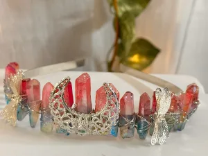 Modern craftsman designing a crystal crown