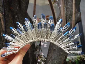 Lightweight crystal crown on a scale