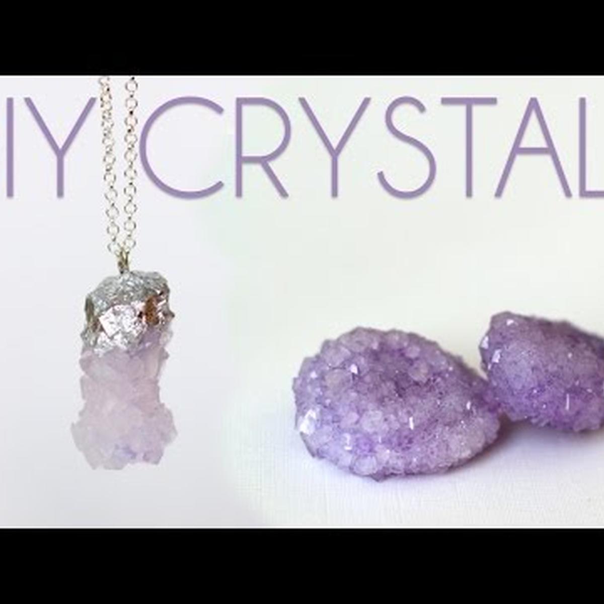 DIY Purple Color Crystal Amulet Tutorial