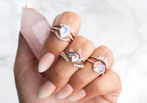 Natural Crystal Rings