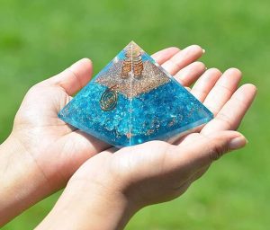 Aquamarine Orgone Energy Tower